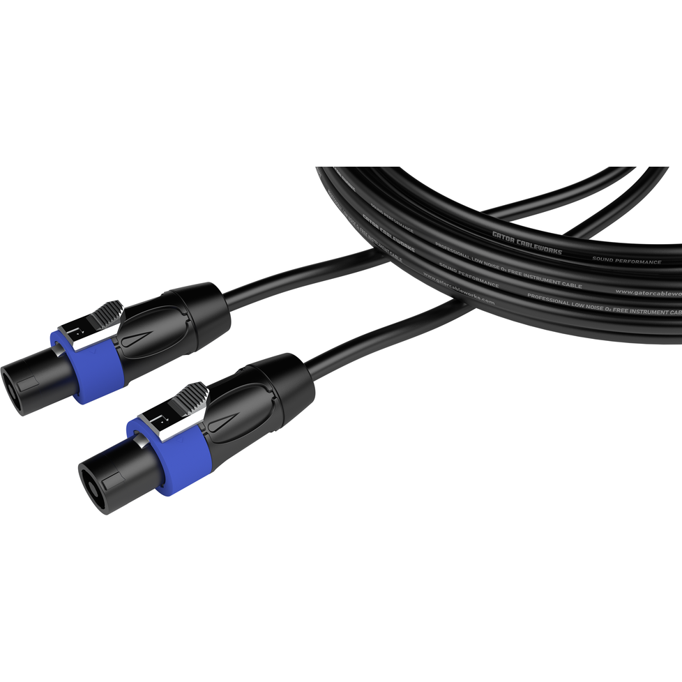 Gator Headliner Series 25 Foot Twist Lock Connector to Twist Lock Connector Speaker Cable