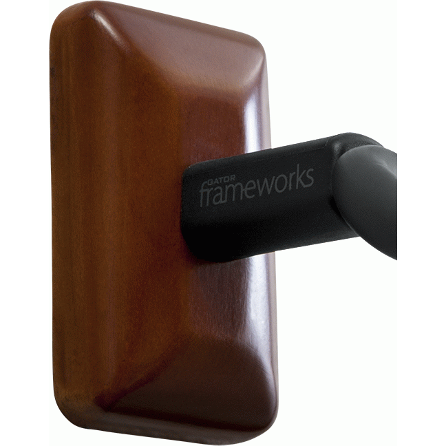 Gator GFWGTRHNGRMHG Frameworks Wall Mounted Guitar Hanger with Mahogany Mounting Plate