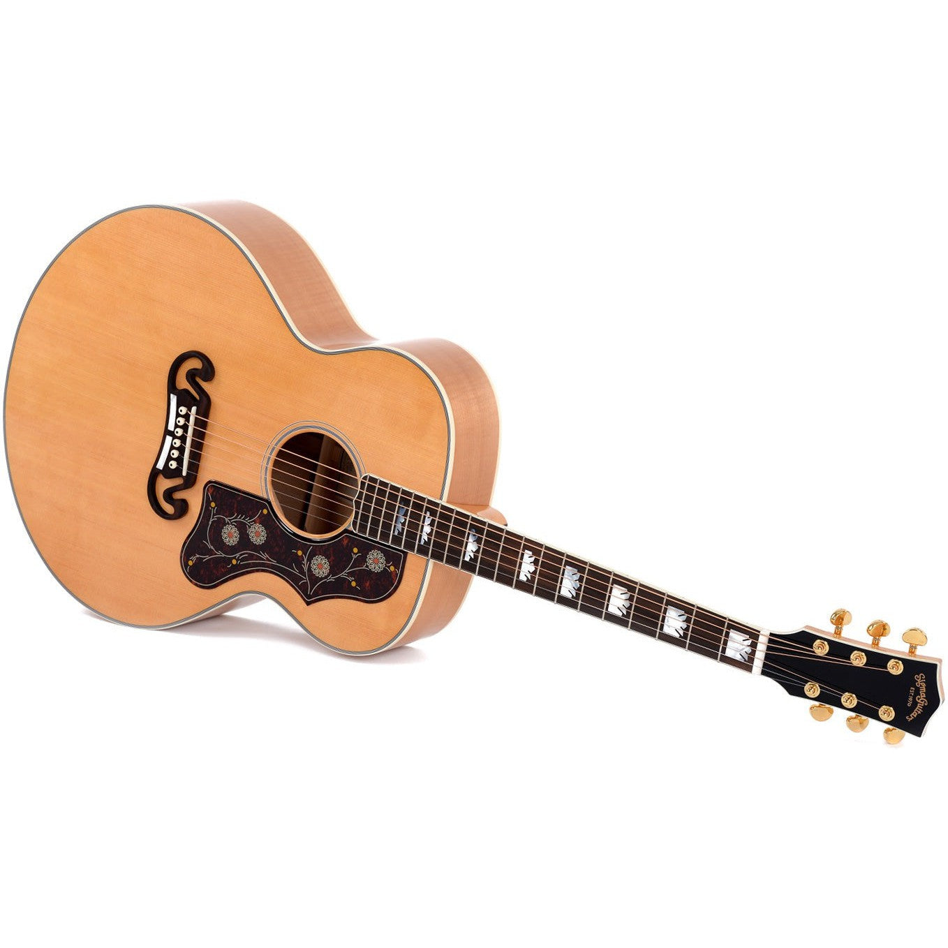 Sigma GJA-SG200 AN Grand Jumbo Acoustic Guitar Solid Sitka Spruce Top - Flamed Maple Back and Sides - Aging Toner - Gloss