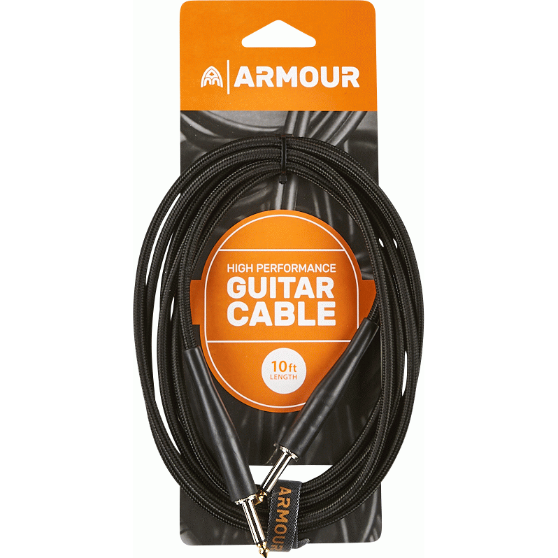 Armour GW10B Guitar 10 Foot Woven Black