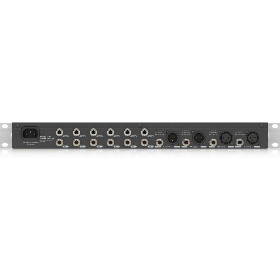 Behringer POWERPLAY HA6000 6-Channel High-Power Headphones Mixing and Distribution Amplifier