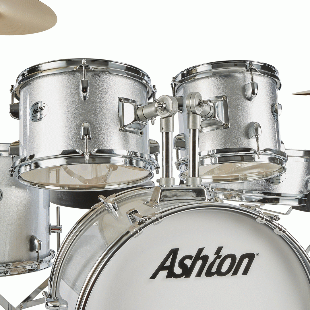 Ashton JOEYDRUM Silver Beginner Kids Drum Kit