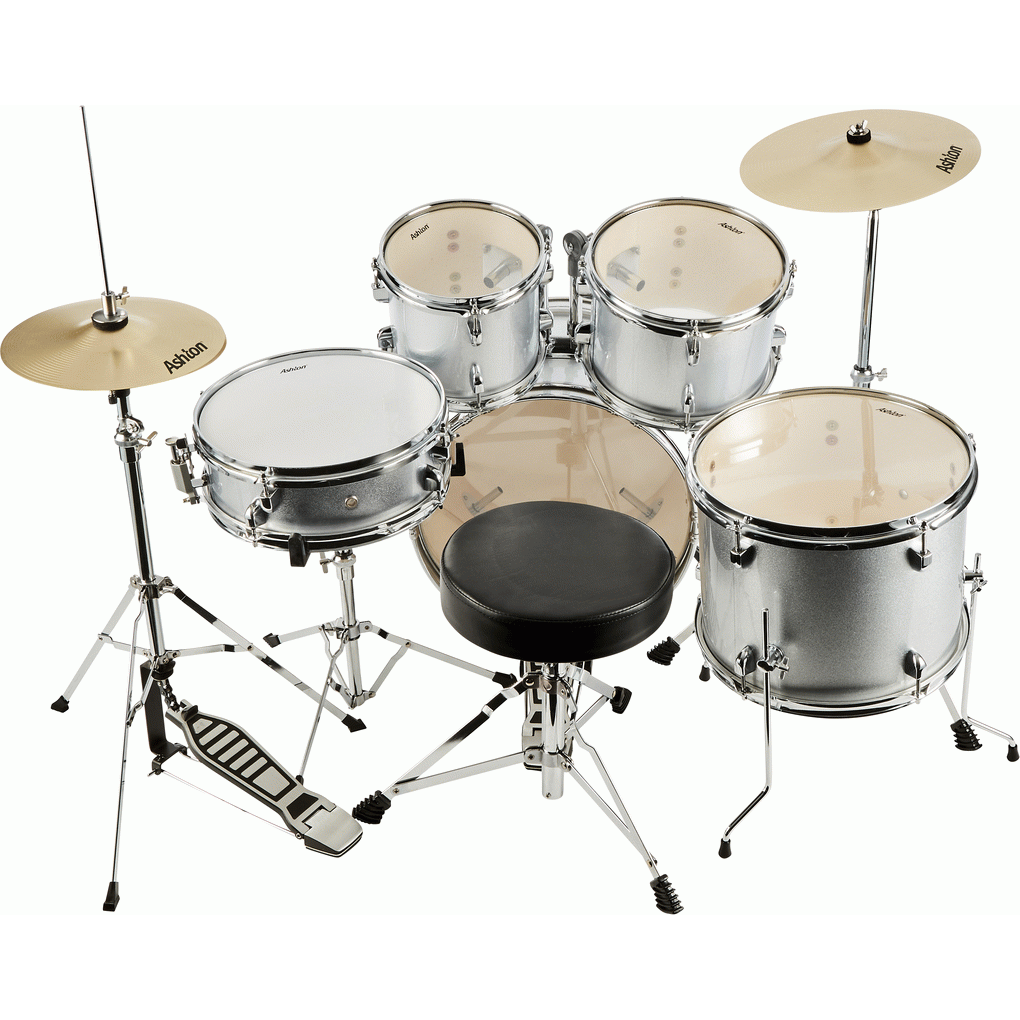 Ashton JOEYDRUM Silver Beginner Kids Drum Kit
