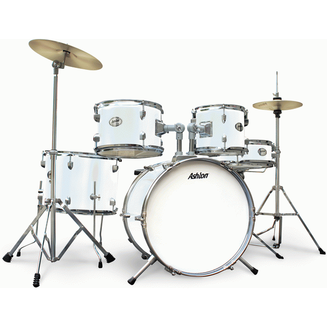 Ashton JOEYDRUM White Beginner Kids Drum Kit