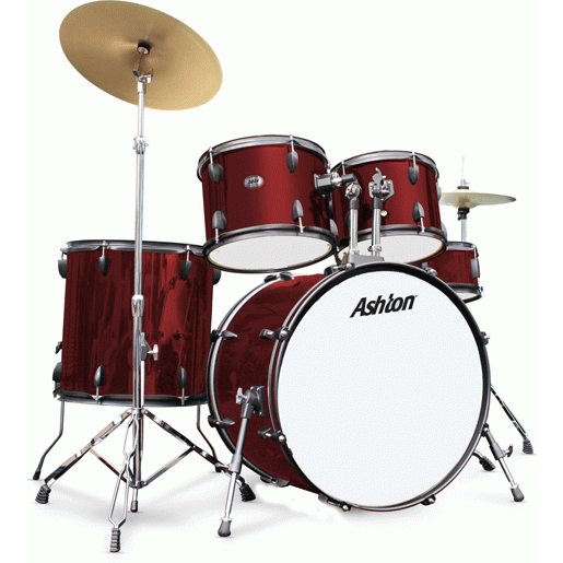 Ashton JOEYDRUM Wine Red Beginner Kids Drum Kit