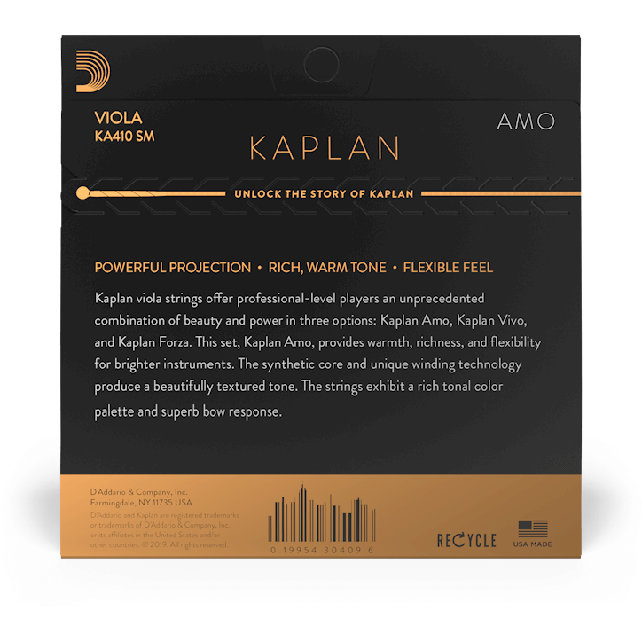 D'Addario Kaplan Amo Viola C String – Short Scale – Medium Tension