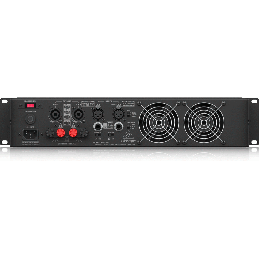 Behringer KM1700 Professional 1,700-Watt Stereo Power Amplifier