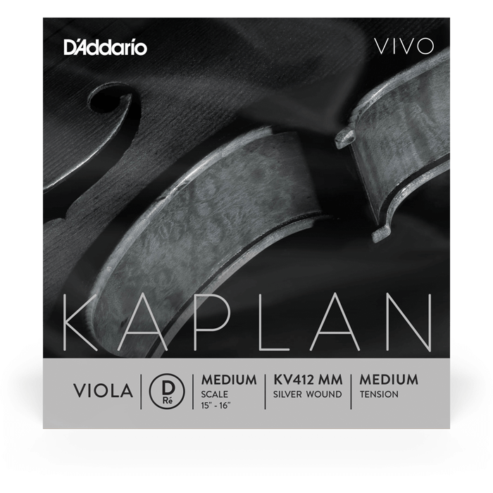 D'Addario Kaplan Vivo Viola D String – Medium Scale – Medium Tension