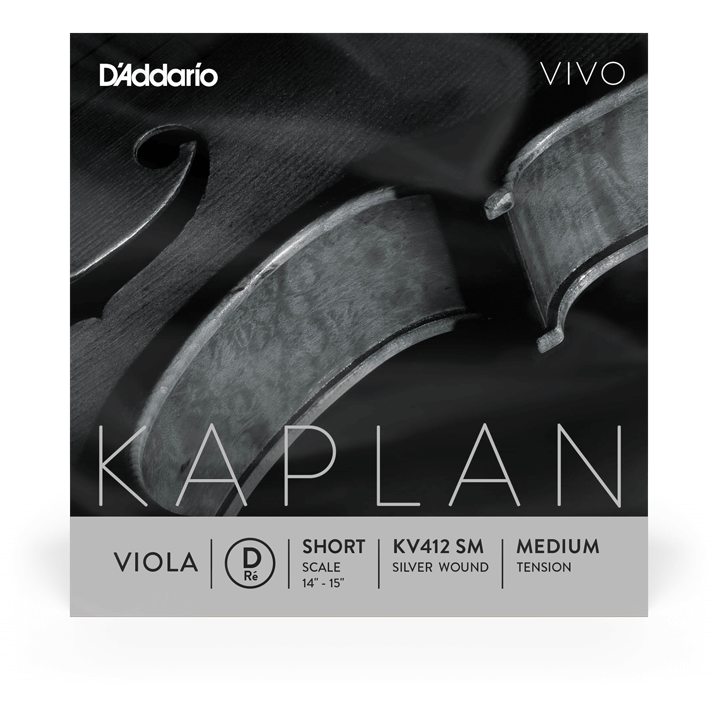D'Addario Kaplan Vivo Viola D String – Short Scale – Medium Tension