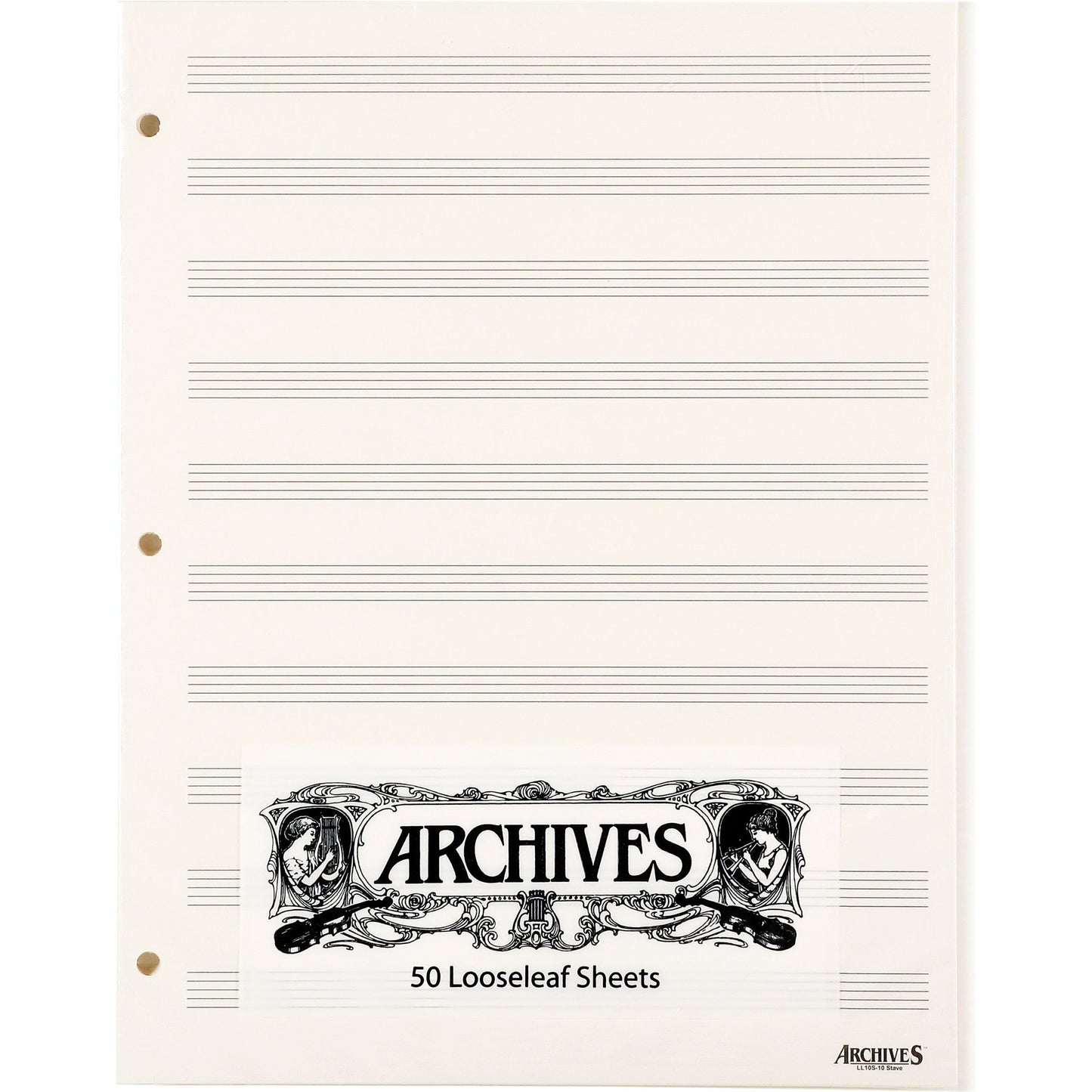 Archives Looseleaf Manuscript Paper , 10 Stave, 50 Pages