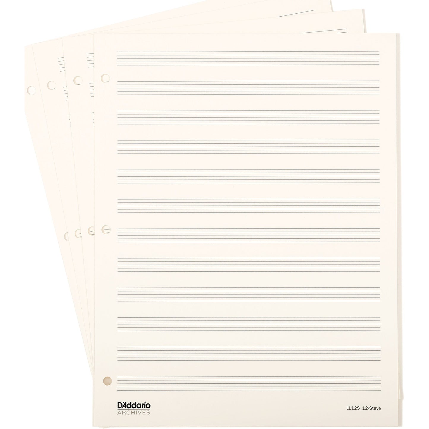 Archives Looseleaf Manuscript Paper , 12 Stave, 50 Pages