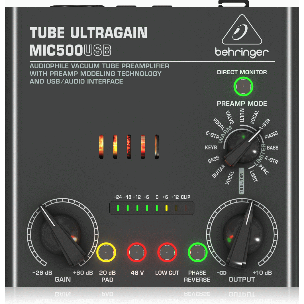 Behringer Tube Ultragain MIC500USB Preamp