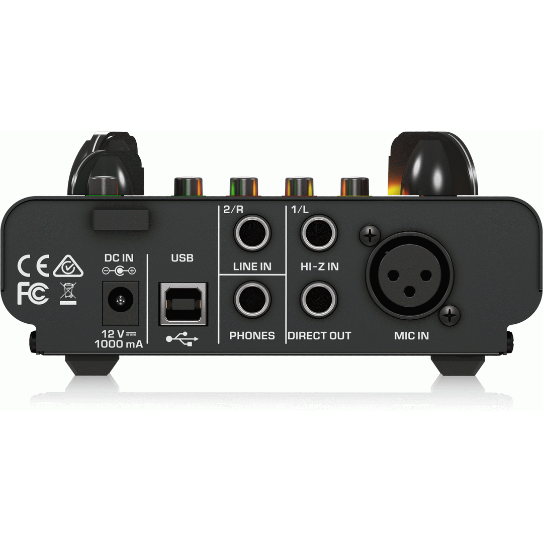 Behringer TUBE ULTRAGAIN MIC500USB Vacuum Tube Preamplifier w/ USB Audio Interface