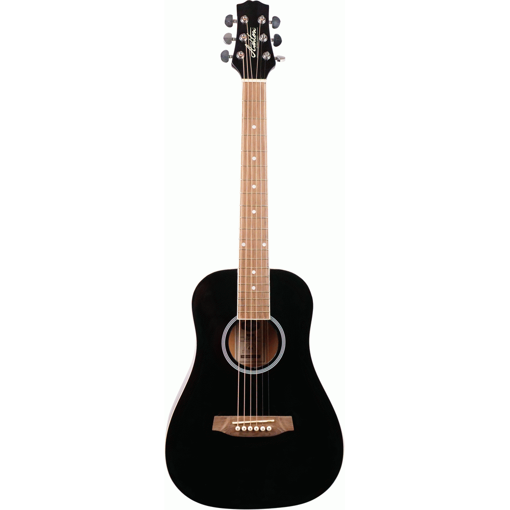 Ashton MINI20BK Mini Traveller Acoustic Guitar (Black)