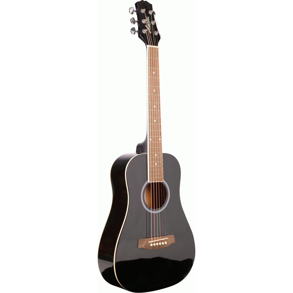 Ashton MINI20BK Mini Traveller Acoustic Guitar (Black)