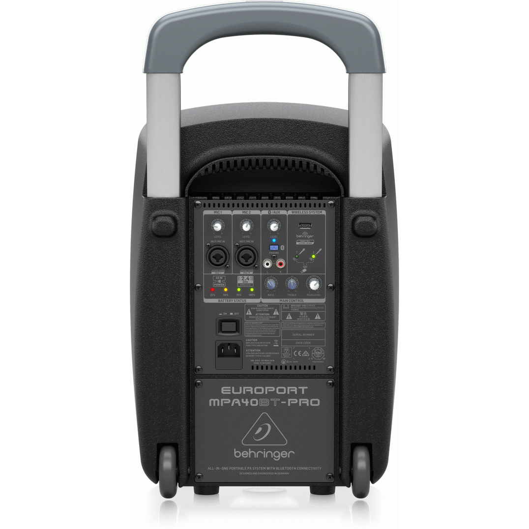 Behringer EUROPORT MPA40BT-PRO Compact Portable PA System