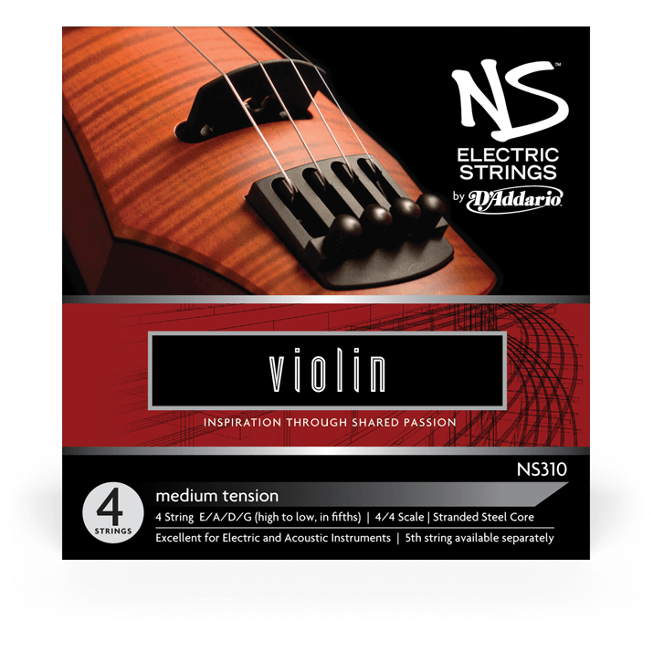 D'Addario NS Electric Violin String Set – 4/4 Scale – Medium Tension
