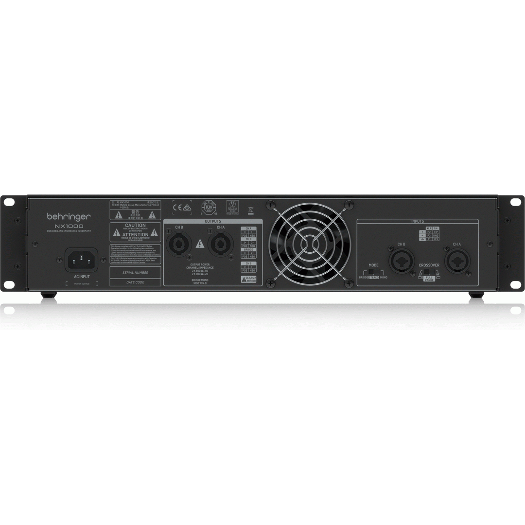 Behringer NX1000 Class-D 1,000-Watt Power Amplifier w/ SmartSense