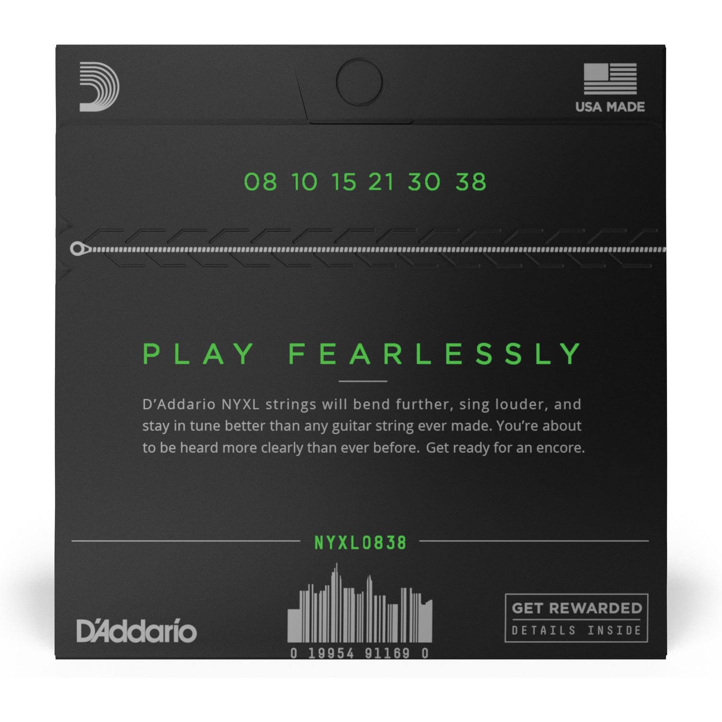 D'Addario NYXL0838 Nickel Wound Electric Guitar Strings, Extra Super Light, 8-38