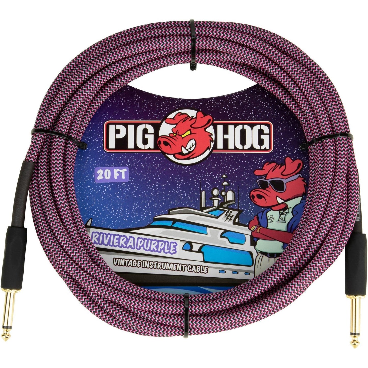 Pig Hog "Riviera Purple" Instrument Cable - 20 Foot