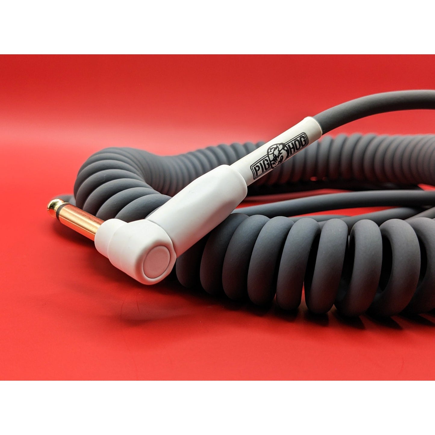 Pig Hog "Half Coil" Instrument Cable, 30 Foot, Grey