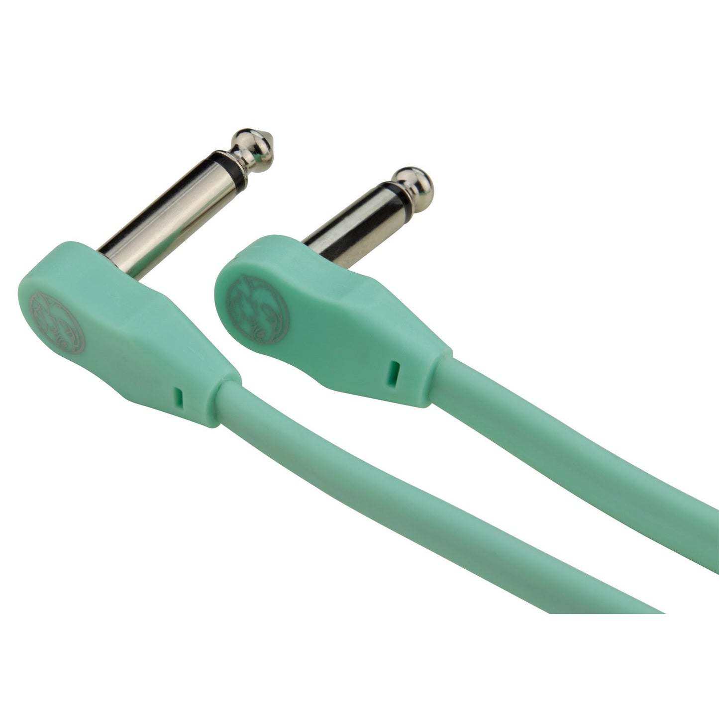 Pig Hog Lil' Pigs Low Profile 2 Foot Patch Cables, 2 Pack - Seafoam Green