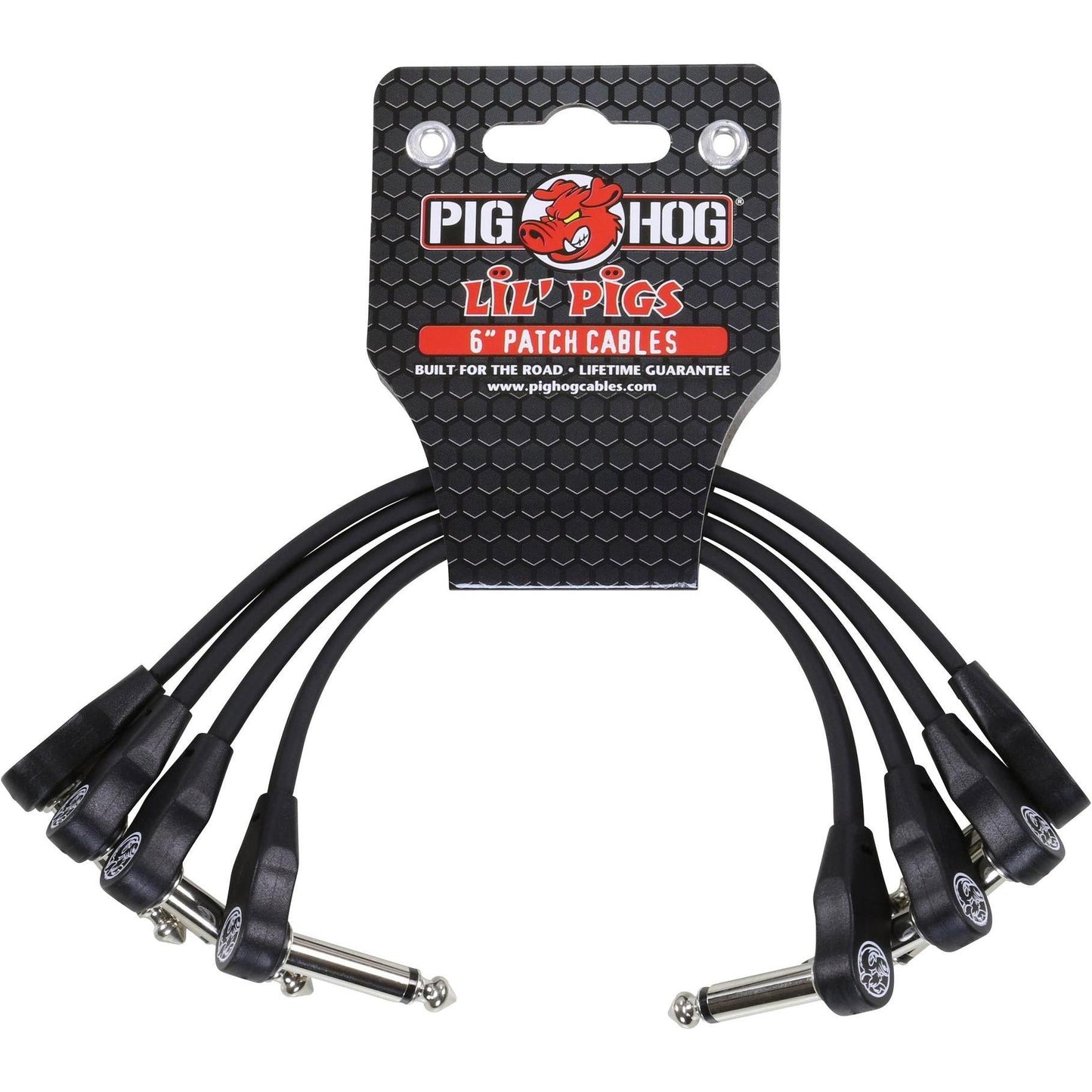 Pig Hog Lil Pigs 6" Low Profile Patch Cables - 4 Pack