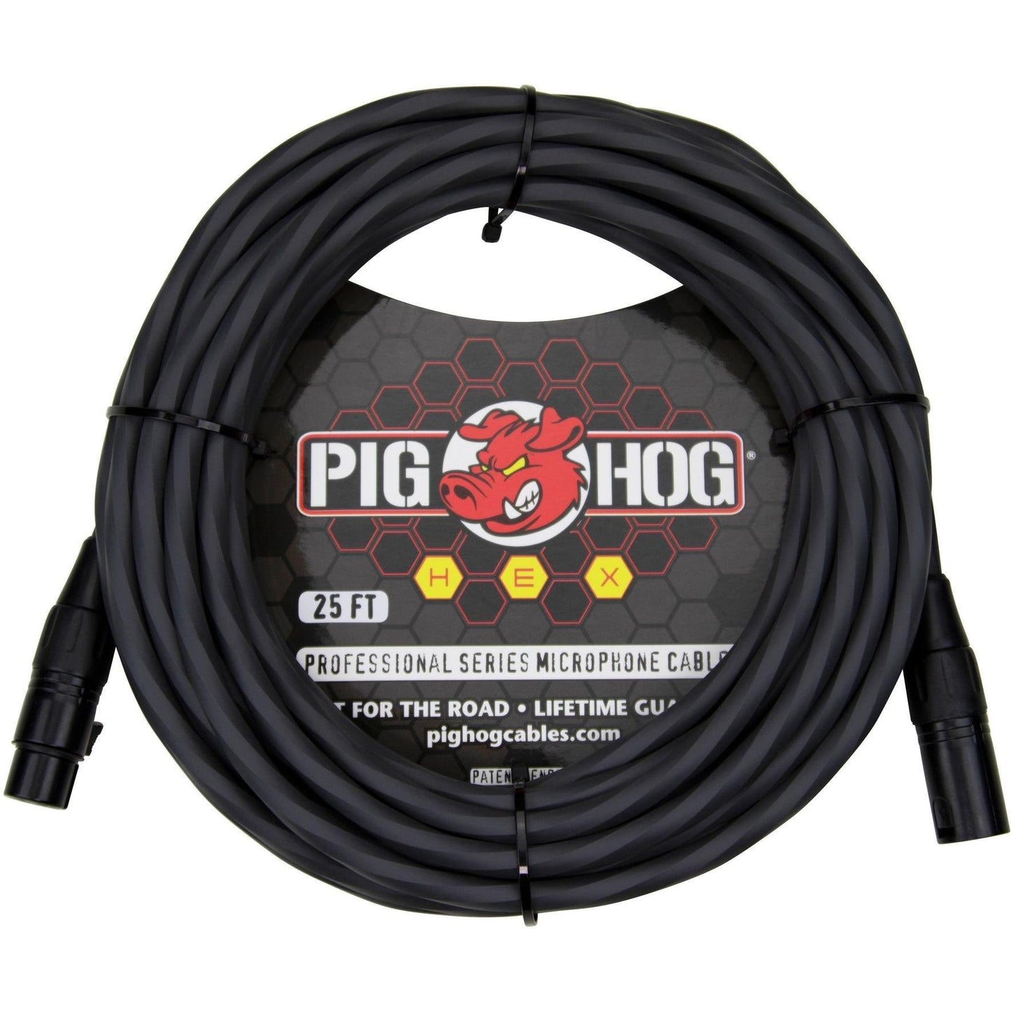 Pig Hog Hex Series Microphone Cable - 25 Foot - Grey