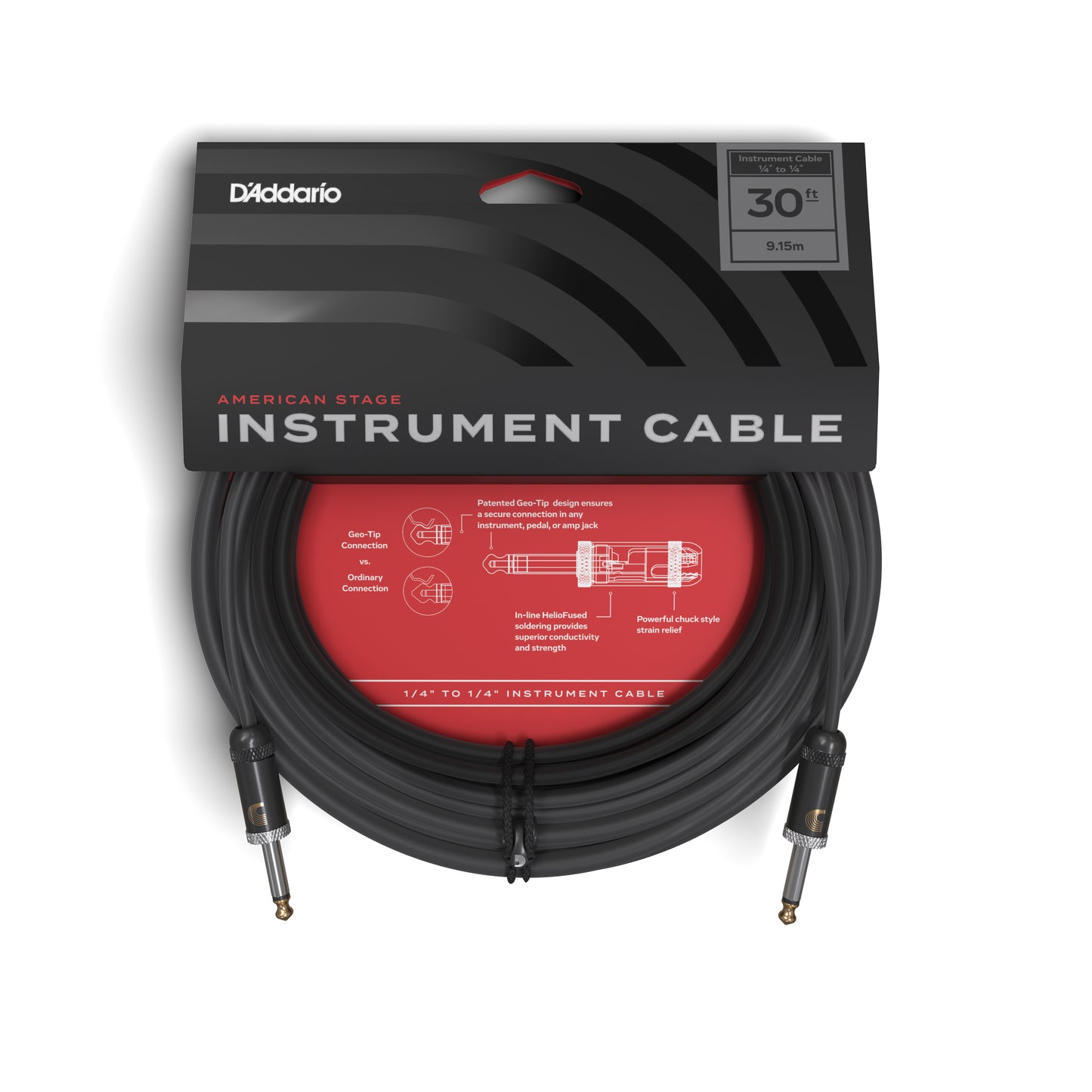 D'Addario American Stage Instrument Cable, 30 Feet