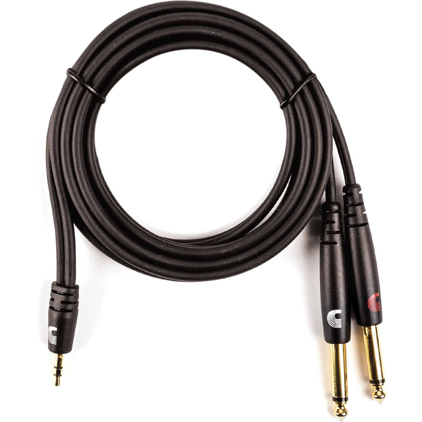 D'Addario Custom Series 1/8” to Dual 1/4” Audio Cables