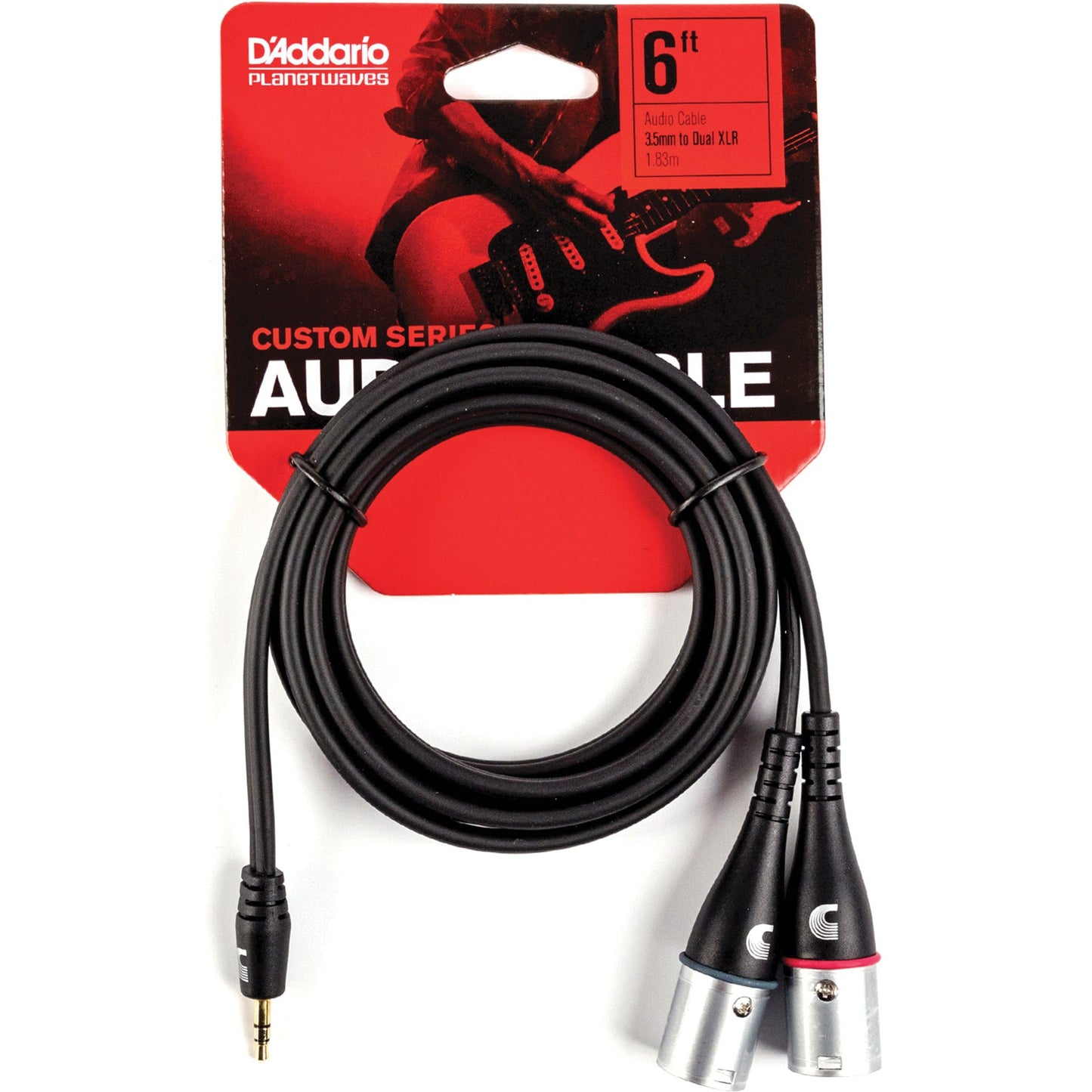 D'Addario Custom Series 1/8” to Dual XLR Audio Cable