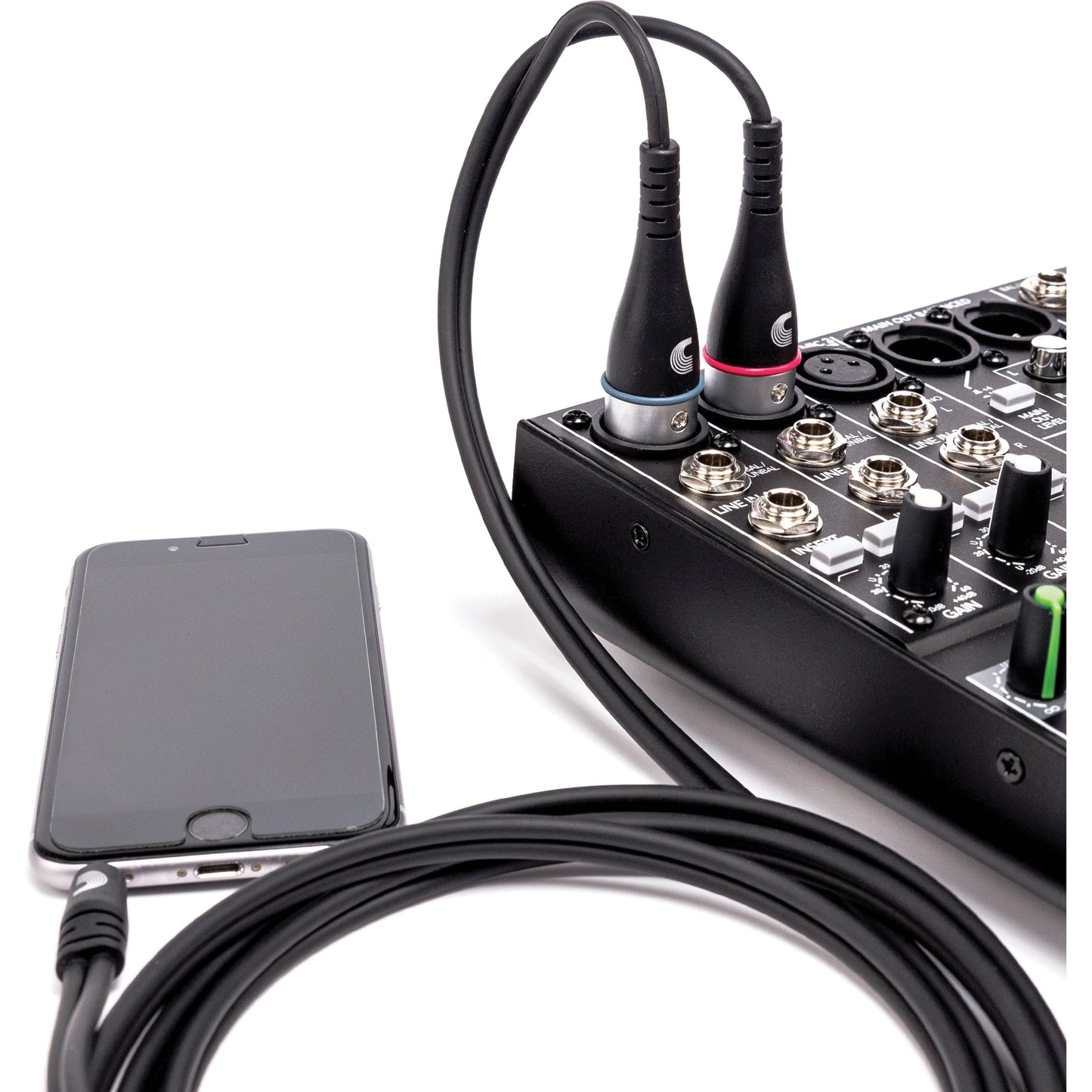 D'Addario Custom Series 1/8” to Dual XLR Audio Cable