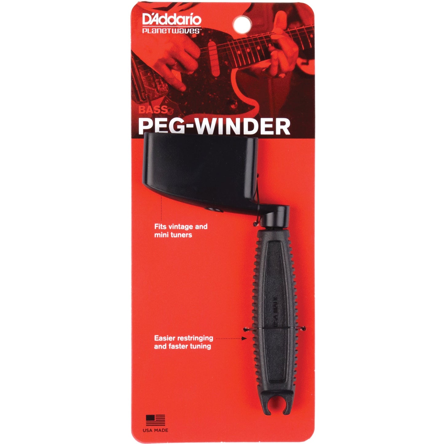 D'Addario Ergonomic Bass Guitar Peg Winder