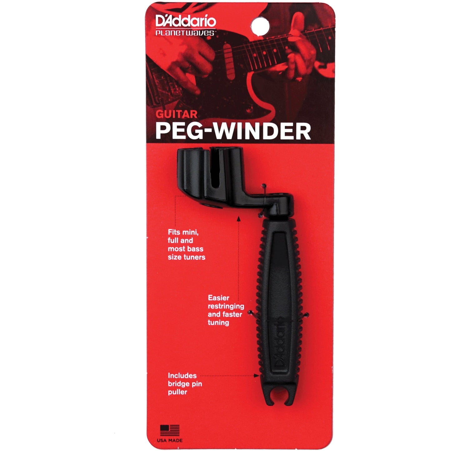 D'Addario Ergonomic Guitar Peg Winder