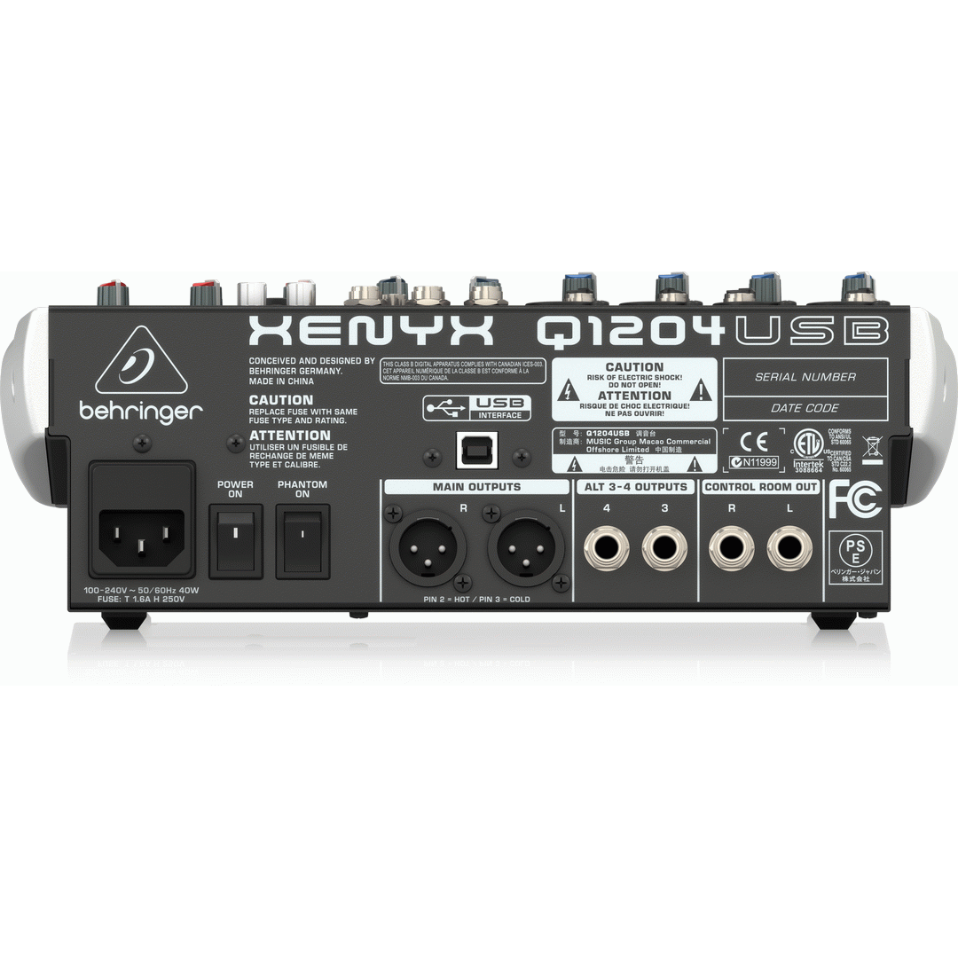 Behringer XENYX Q1204USB 12-Channel Mixer w/ USB Audio Interface