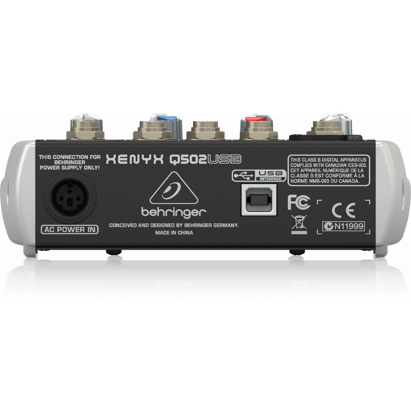 Behringer XENYX Q502USB 5-Channel Mixer w/ USB Audio Interface
