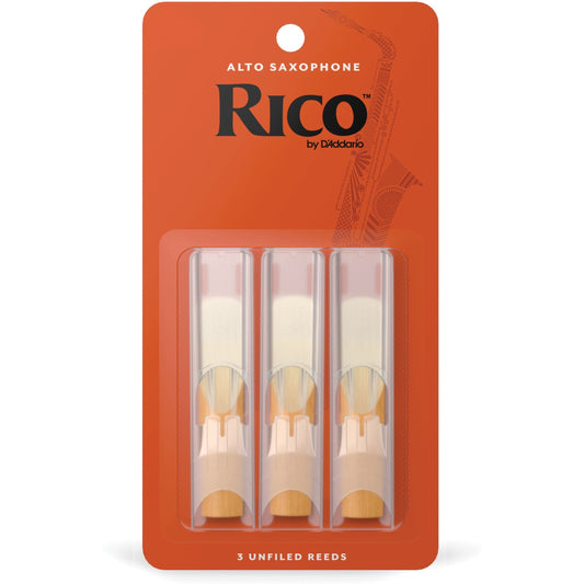 Rico by D'Addario Alto Sax Reeds, Strength 2.5, 3-Pack