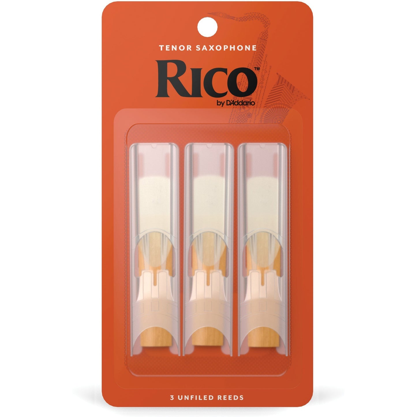 Rico by D'Addario Tenor Sax Reeds, Strength 3.5, 3-Pack