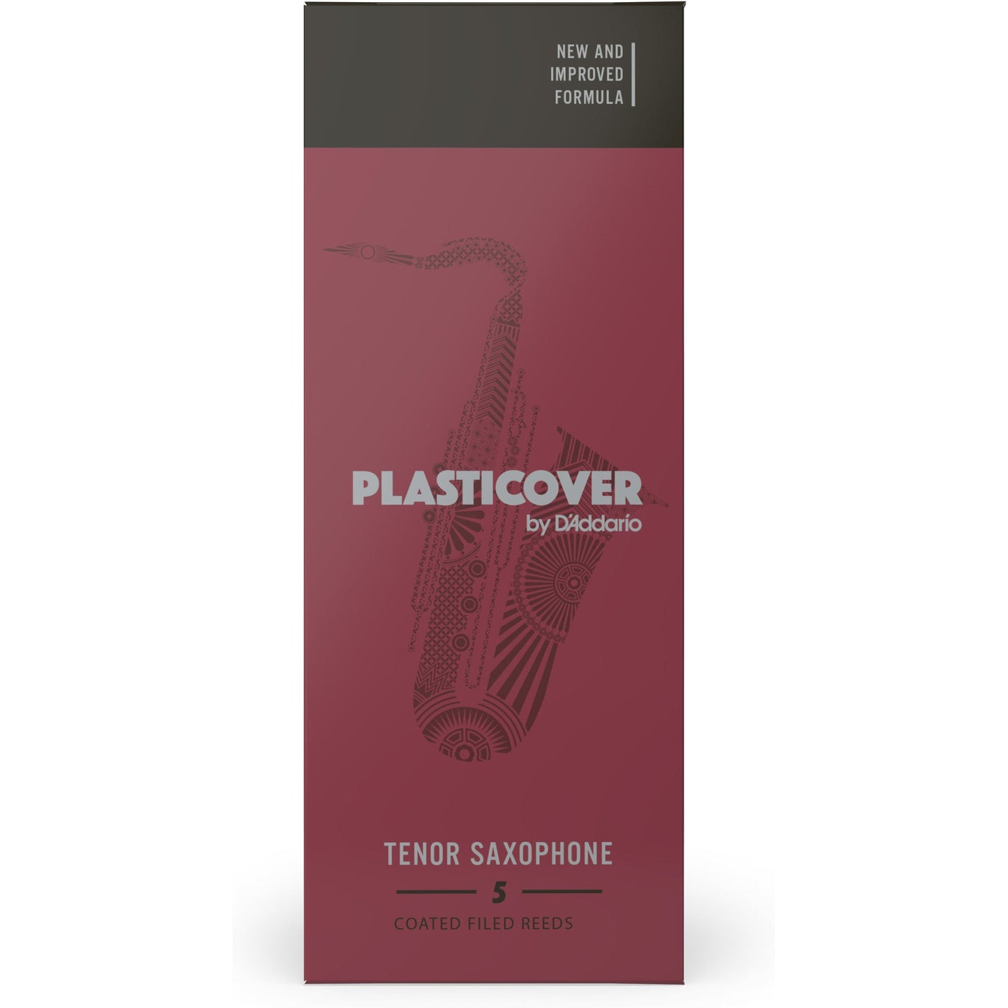 Plasticover by D'Addario Tenor Sax Reeds, Strength 2, 5-Pack