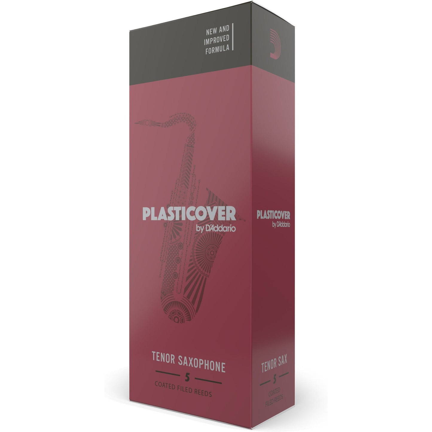 Plasticover by D'Addario Tenor Sax Reeds, Strength 2, 5-Pack