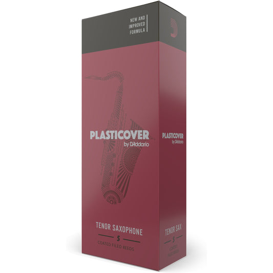 Plasticover by D'Addario Tenor Sax Reeds, Strength 2, 5-Pack