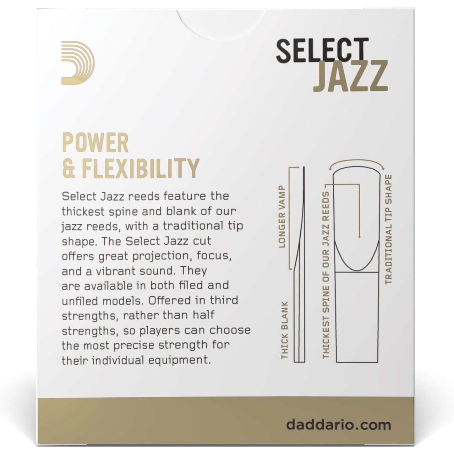 D'Addario Select Jazz Filed Soprano Saxophone Reeds, Strength 3 Medium, 10-Pack