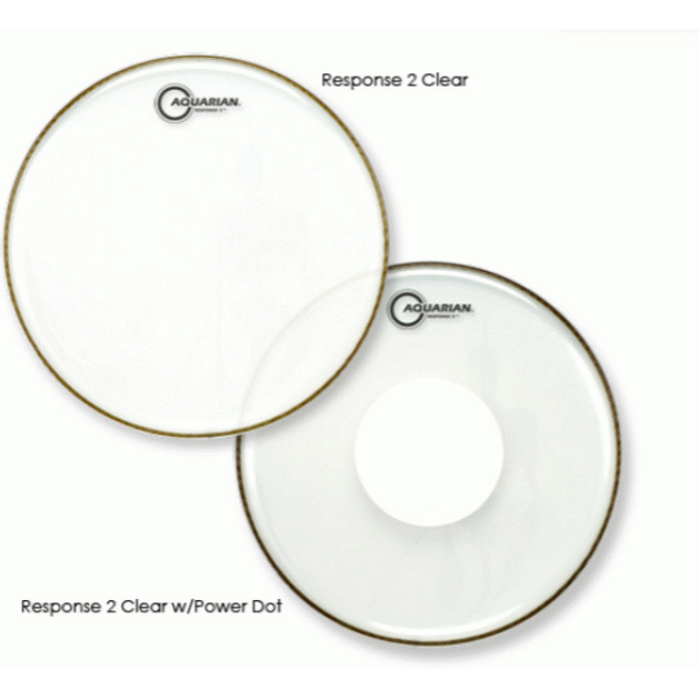 Aquarian RSP2-20B Response-2 2-Ply Clear - Size - 20"
