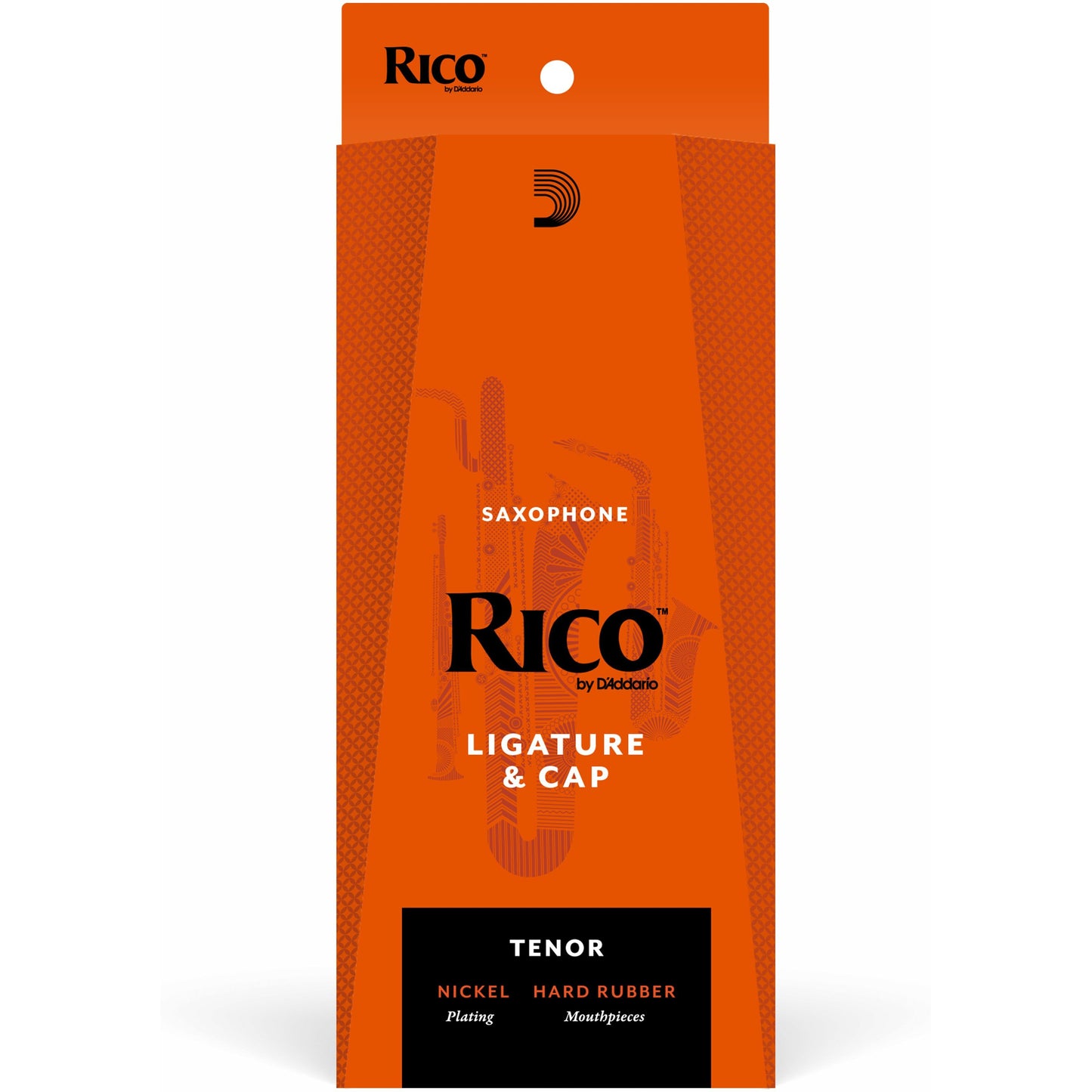 Rico Ligature & Cap, Tenor Saxophone (Hard Rubber), Nickel