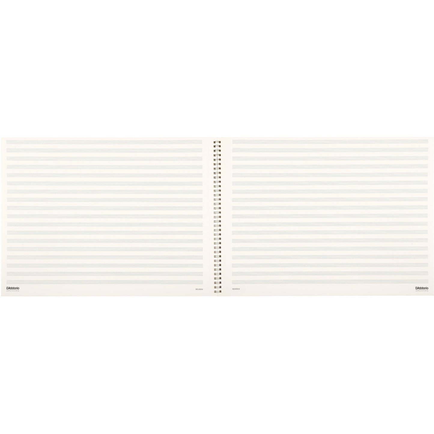 Archives Spiral-Bound Manuscript Book, 18 Stave, 64 pages, 12 x 16 inches