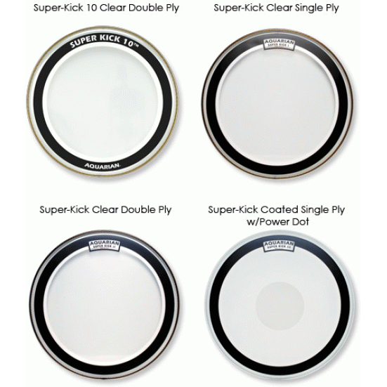 Aquarian SKI16 Super Kick Clear 1-Ply - Size - 16"