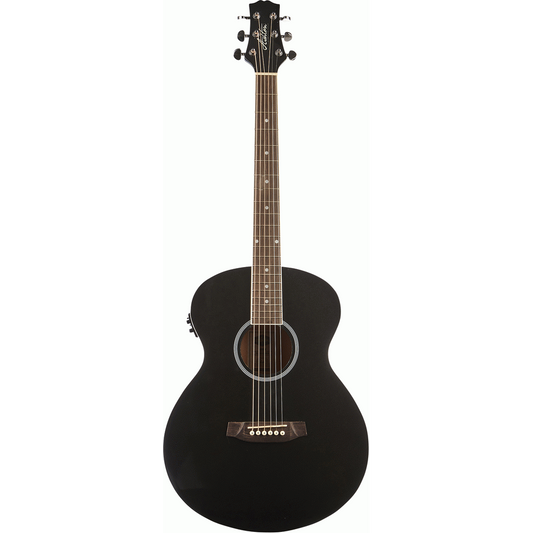 Ashton SL20EQBKS Slimline Acoustic Guitar w/ Pickup & EQ (Black)