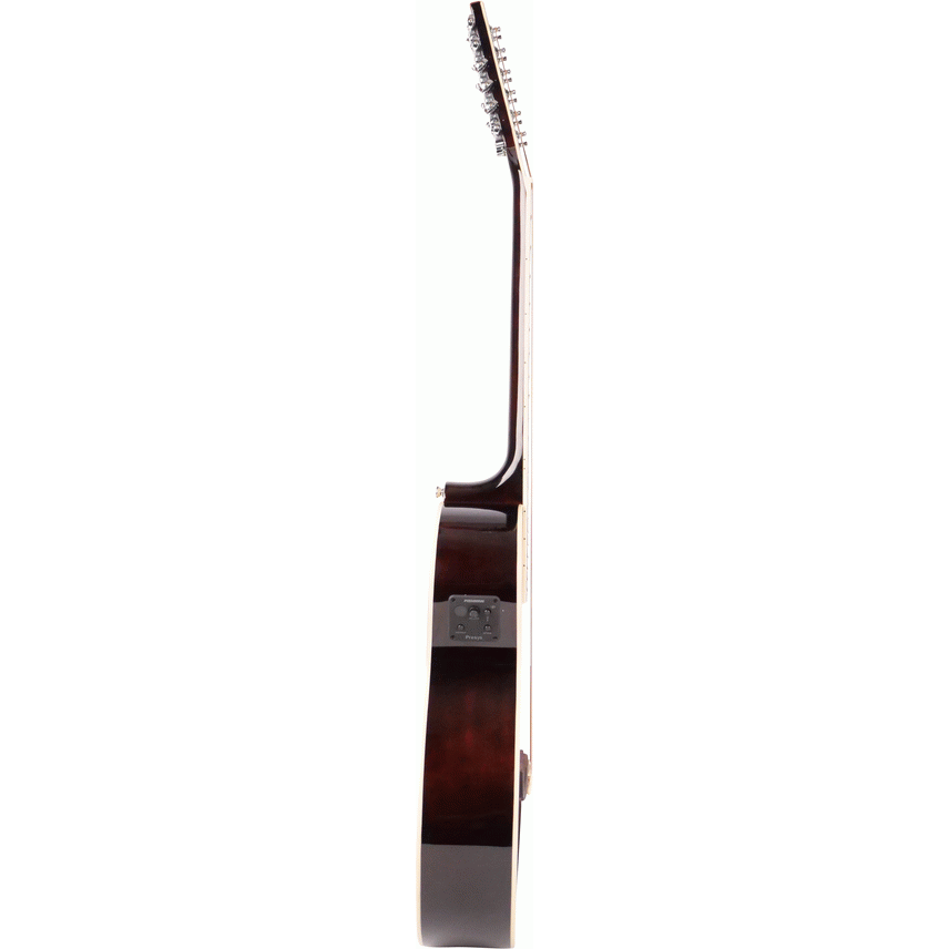 Ashton SL29/12CEQTSB 12 String Slimline Acoustic Guitar with Cutaway, Pickup & EQ (Tobacco Sunburst)