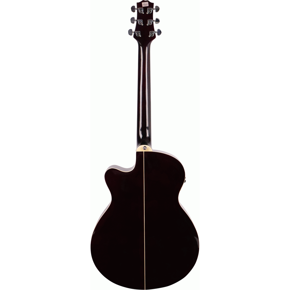 Ashton SL29CEQWRS Slimline Acoustic Guitar with Cutaway, Pickup & EQ (Wine Red Sunburst)