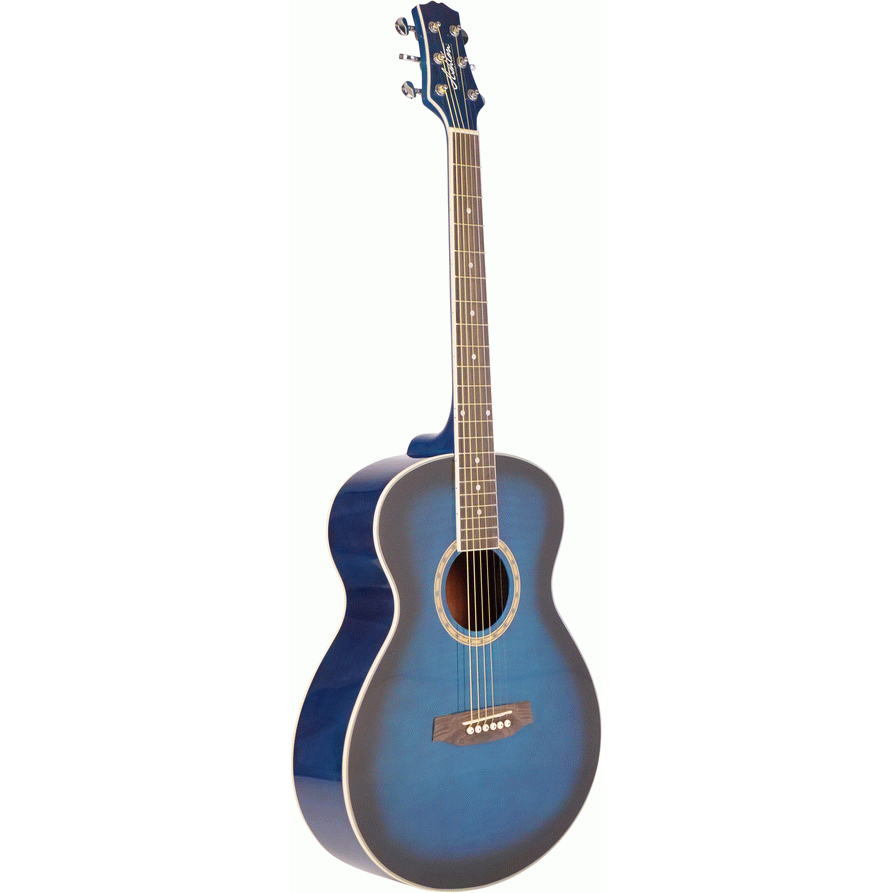 Ashton SL29TBB Slimline Acoustic Guitar (Transparent Blue Burst)